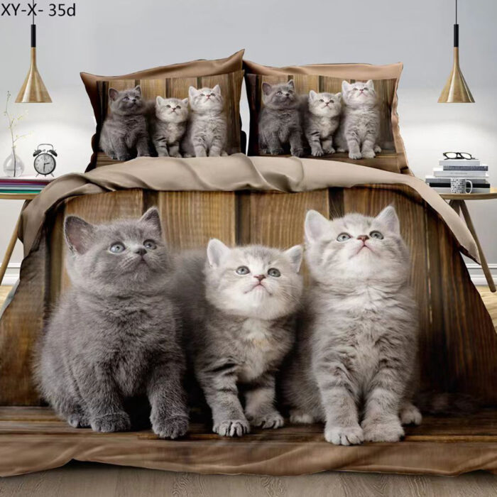 Bavlněné povlečení sweet cat 7-dílná sada C703 - Obrázek 1