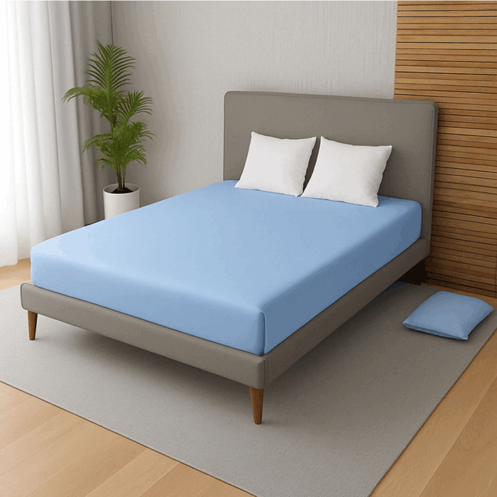 3 Jersey prostěradlo Světle modrá 180×200 JPJ6603 - Obrázek 1