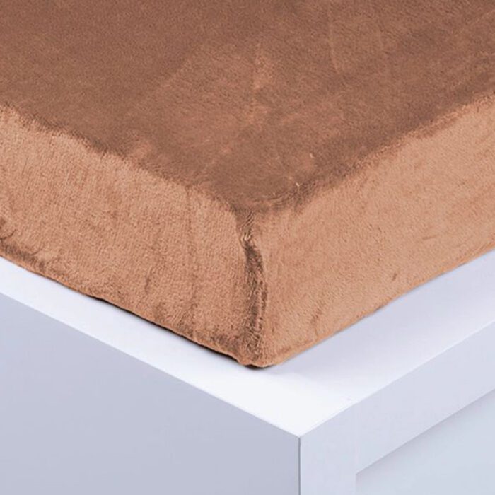 Mikroplyšové prostěradlo hnědé 100×200 MP1802 - Obrázek 1