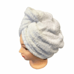 Rychleschnoucí froté turban na vlasy, bílý  R1F336