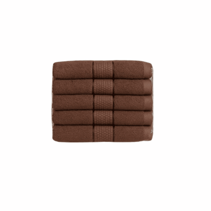 RUČNÍK 70×140 cm tmavé hněda 6KUSOVÁ SADA D62454 - Obrázek 1