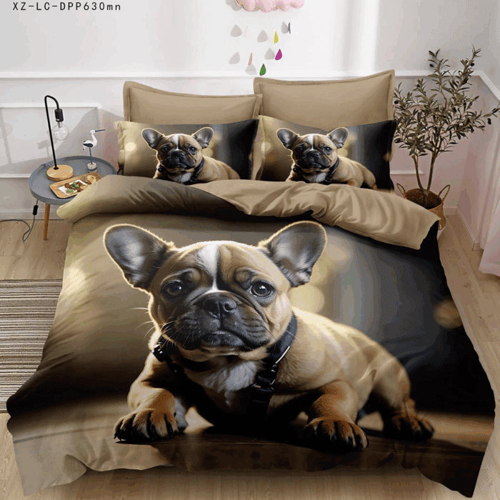 2 Ložní povlečení býčí pes design 3-dílná Sada B3K2130 - Obrázek 1