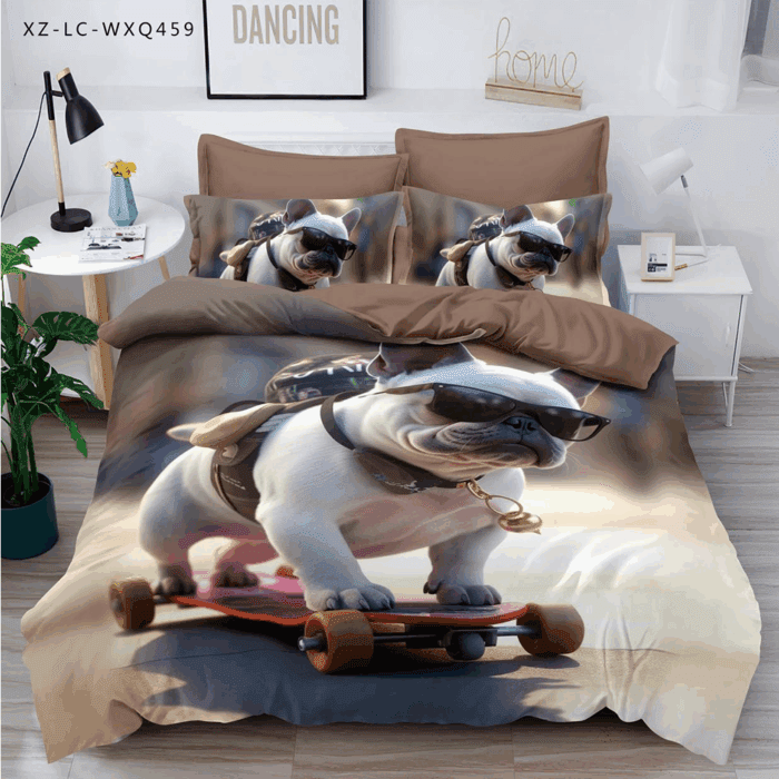 Ložní povlečení býčí pes design 3-dílná Sada B3K2131 - Obrázek 1