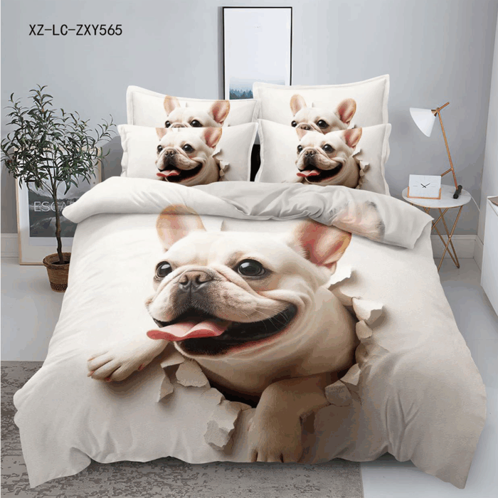 Ložní povlečení býčí pes design 3-dílná Sada B3K2133 - Obrázek 1