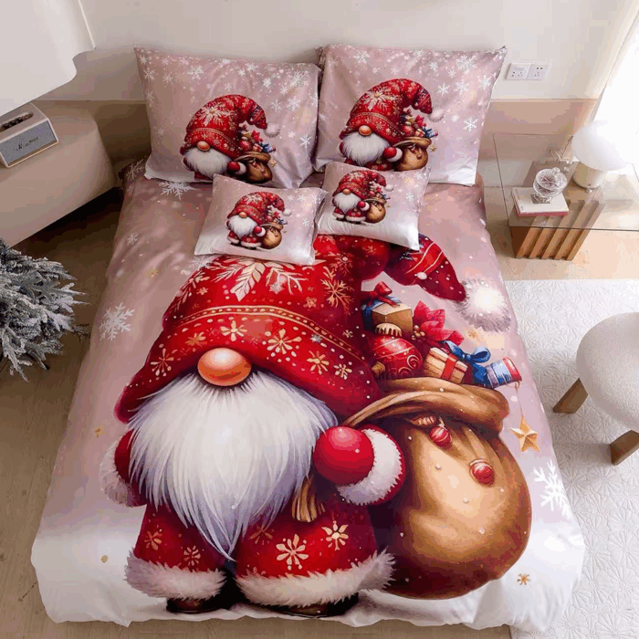 5 Bavlněné povlečení vánoční santa claus 7-dílná sada C80025 - Obrázek 1